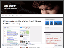 Tablet Screenshot of mattdolloff.wordpress.com