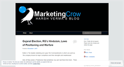 Desktop Screenshot of marketingcrow.wordpress.com