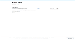 Desktop Screenshot of canerkara.wordpress.com