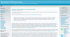 Desktop Screenshot of bullshitphilosophy.wordpress.com