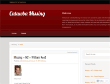 Tablet Screenshot of catawbamissing.wordpress.com