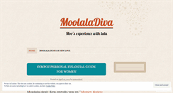 Desktop Screenshot of moolaladiva.wordpress.com