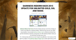 Desktop Screenshot of darknessrebornhack2015update.wordpress.com