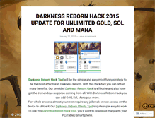 Tablet Screenshot of darknessrebornhack2015update.wordpress.com