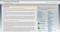 Desktop Screenshot of davenportsnarkiness.wordpress.com