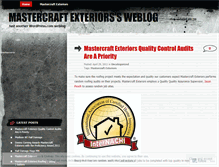 Tablet Screenshot of mastercraftexteriors.wordpress.com