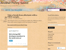 Tablet Screenshot of anotherpennysaved.wordpress.com