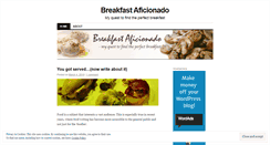 Desktop Screenshot of breakfastaficionado.wordpress.com