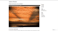 Desktop Screenshot of ambonmanise.wordpress.com