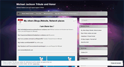 Desktop Screenshot of michaeljacksontributeandhonor.wordpress.com