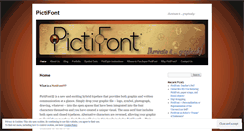 Desktop Screenshot of pictifont.wordpress.com