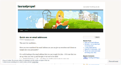 Desktop Screenshot of lauraatpropel.wordpress.com