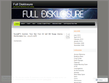 Tablet Screenshot of fulldisklosure.wordpress.com