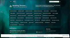 Desktop Screenshot of breakingdreams.wordpress.com