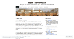 Desktop Screenshot of fromtheunknown.wordpress.com