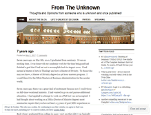 Tablet Screenshot of fromtheunknown.wordpress.com