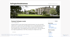Desktop Screenshot of farlingtonheadmistress.wordpress.com