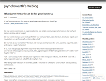 Tablet Screenshot of jaynehowarth.wordpress.com