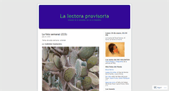 Desktop Screenshot of lalectoraprovisoria.wordpress.com