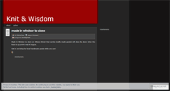 Desktop Screenshot of knitandwisdom.wordpress.com