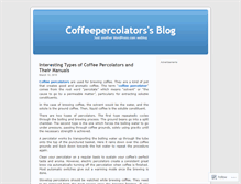 Tablet Screenshot of coffeepercolators.wordpress.com