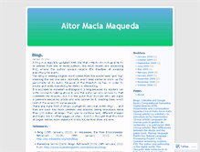 Tablet Screenshot of aitormacia.wordpress.com