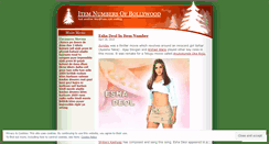 Desktop Screenshot of itemnumbersofbollywood.wordpress.com