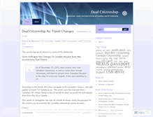 Tablet Screenshot of dualcitizen.wordpress.com