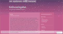 Desktop Screenshot of birdwearingahat.wordpress.com