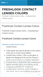 Mobile Screenshot of freshlookcontactlensescolorsexo.wordpress.com