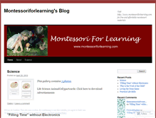 Tablet Screenshot of montessoriforlearning.wordpress.com