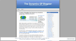 Desktop Screenshot of dynamicsgpblogster.wordpress.com