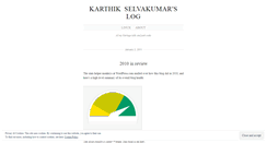 Desktop Screenshot of karthikselvakumar.wordpress.com