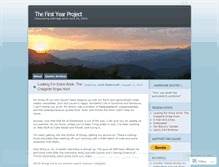 Tablet Screenshot of firstyearproject.wordpress.com