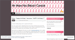 Desktop Screenshot of mumhasbreastcancer.wordpress.com