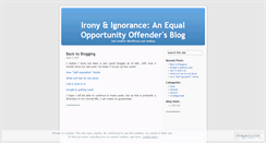 Desktop Screenshot of ironyandignorance.wordpress.com