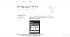 Desktop Screenshot of betheexperience.wordpress.com