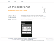 Tablet Screenshot of betheexperience.wordpress.com