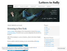 Tablet Screenshot of letterstosally.wordpress.com