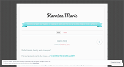 Desktop Screenshot of karninamarie.wordpress.com