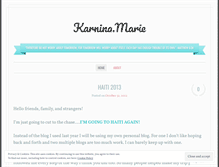 Tablet Screenshot of karninamarie.wordpress.com