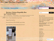 Tablet Screenshot of latebloompassion.wordpress.com