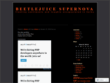 Tablet Screenshot of beetlejuicesupernova.wordpress.com