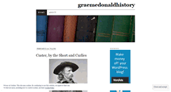 Desktop Screenshot of graemedonaldhistory.wordpress.com