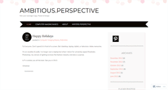 Desktop Screenshot of ambitiousperspective.wordpress.com