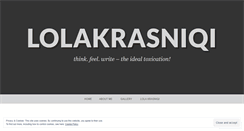 Desktop Screenshot of lolakrasniqi.wordpress.com