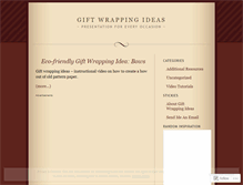 Tablet Screenshot of giftwrappingideas.wordpress.com