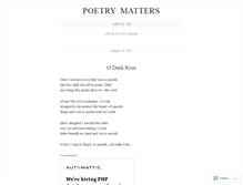 Tablet Screenshot of beginningpoetry.wordpress.com