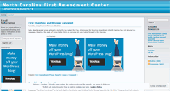 Desktop Screenshot of ncfirstamendment.wordpress.com