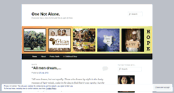 Desktop Screenshot of onenotalone.wordpress.com